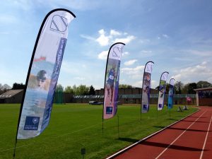 feather flags and banner signs